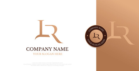 Initial LR Logo Design Vector 