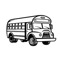 Cheerful School Bus Vector Illustration
