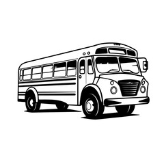 Cheerful School Bus Vector Illustration