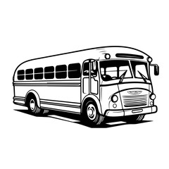 Cheerful School Bus Vector Illustration