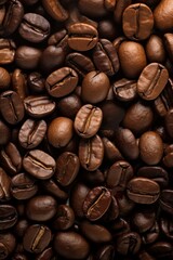 Naklejka premium Coffee beans of coffee front view AI generated illustration