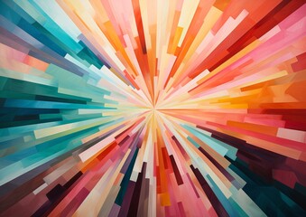 Abstract colorful sunburst background.