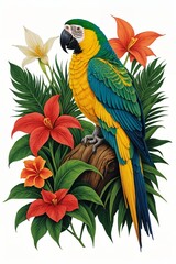 Macaw parrot in the jungle