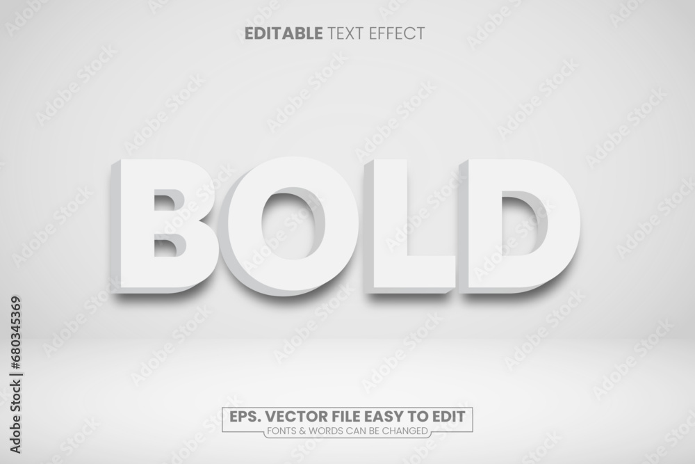 Poster modern bold editable text effect