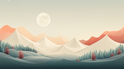 Natureinspired Christmas wallpaper in a minimalist style  AI generated illustration