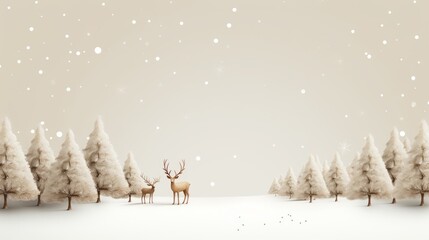 Natureinspired Christmas wallpaper in a minimalist style   AI generated illustration