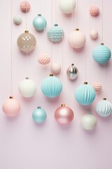 Pastelcolored New Year decorations featured in a minimalist wallpaper   AI generated illustration