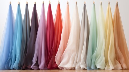 pastel colored curtains