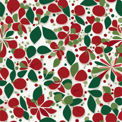 The seamless floral vector pattern features intricate leaf designs.