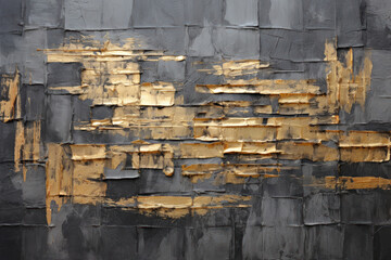 Cardboard Dark Gray, Golden Palette Abstract Background 