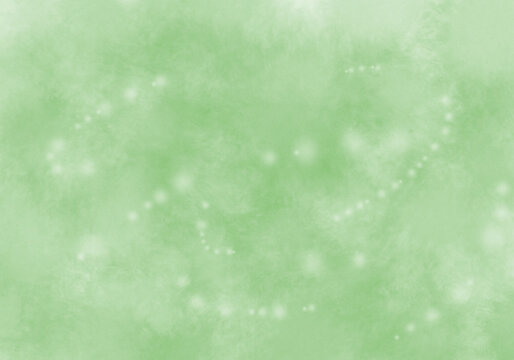 緑色のキラキラ・ふわふわした背景素材