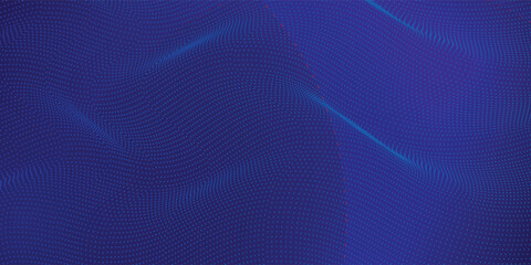 Dark abstract background with glowing wave. Shiny moving lines design element. Modern purple blue gradient flowing wave lines. Futuristic technology concept. Vector illustration abstract background