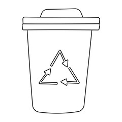 coffee paper cup eco recyclable plastic icon