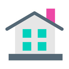家、建物を表すカラースタイルのアイコン