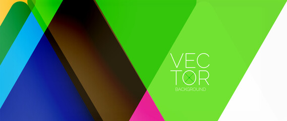 Abstract background. Color transparent triangles in mosaic style with shadow lines. Design for website headers, social media posts, digital art displays, presentations, branding elements, wallpapers