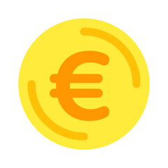 Obraz premium 金融、通貨、ユーロを表すカラースタイルのアイコン