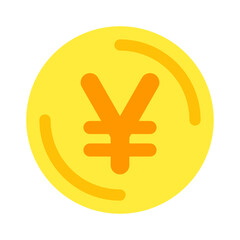 金融、通貨、円を表すカラースタイルのアイコン