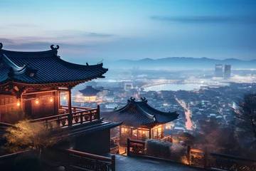 Papier Peint photo Lavable Pékin Atmosphere of tourist attractions in Korea