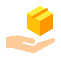 Fototapeta premium 物流、配達を表すカラースタイルのアイコン