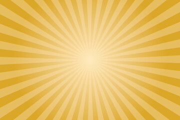 Fototapeta premium Sunburst goldenrod rays pattern. Radial sunburst ray background with stripes. Vector illustration. Sun background as design element. 