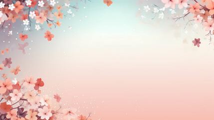 Small floral pattern PPT background poster web page, large blank background
