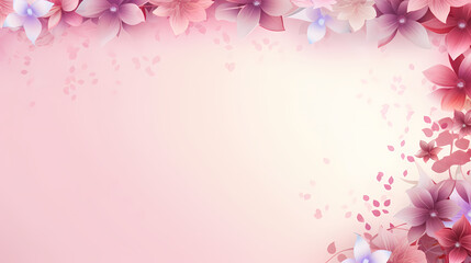 Obraz na płótnie Canvas Small floral pattern PPT background poster web page, large blank background