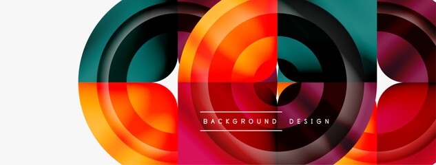 Fototapeta premium Circle abstract background. Wallpaper, banner, background, landing page, wall art, invitation, print, poster