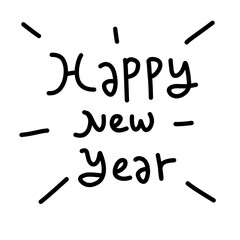 hand drawn happy new year