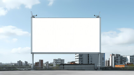 Obraz premium Outdoor white canvas billboard background, blank urban outdoor billboard background, billboard vertical