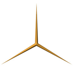 Golden sparkle 3d symbol luxury decorative design for element