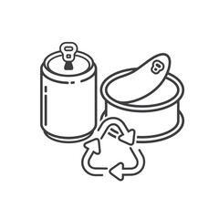 illustration of metal recycle, vector art.