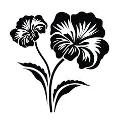 Flower Plant Twig Beautiful Fragrant Blooms Wallpaper Design Abstract Line Art Background Graphic