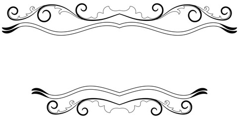 vintage horizontal frame Label lines for making catalogs and brochures for coffee shops and boutiques.