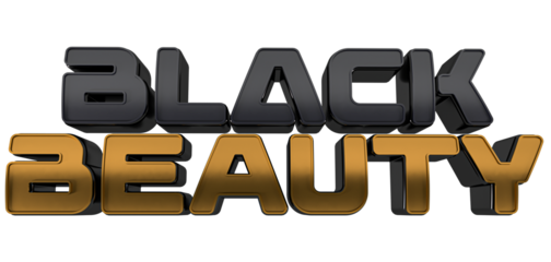 Black and Gold Black Beauty 3D Text