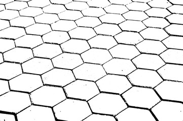 black and white hexagon silhouette texture background