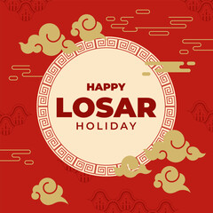Happy Losar Holiday. The Day of Bhutan illustration vector background. Vector eps 10