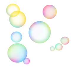 Colorful soap bubbles