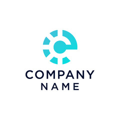E initial Technology Logo designs template