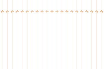 Ornate vintage symbol pattern. Design classic stripes of vertical gold on white backgground. Design print for trellis, railling, architecture, interior, fence, textile, wallpaper, background. Set 52