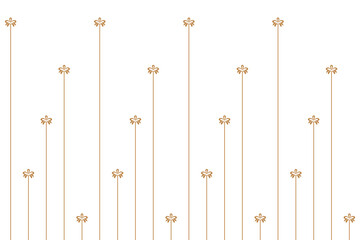 Ornate vintage symbol pattern. Design classic stripes of vertical gold on white backgground. Design print for trellis, railling, architecture, interior, fence, textile, wallpaper, background. Set 47