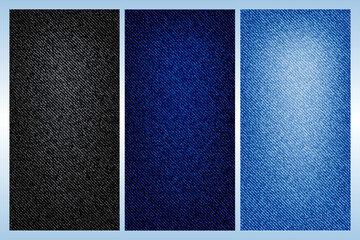 Fototapeta premium Various color of denim fabric textile