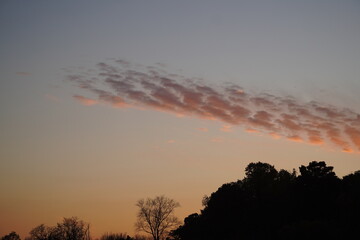 sunset in the mountains