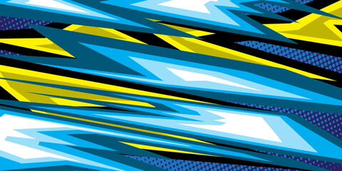 Automotive art geometric stripe sticker. Truck or car or vehicle abstract stripes. Sharp spear of golden black triangle lines.