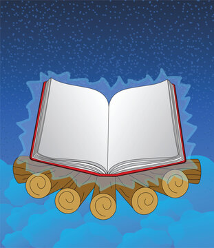 Mystical Pages - Open Book with Enchanting Atmosphere