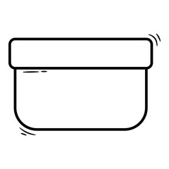 Doodle face scrub line art element. Vector element with skincare theme and doodle hand drawn style. Illustration.