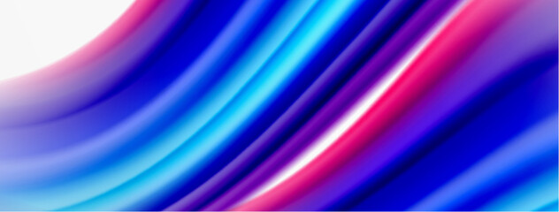 Rainbow color silk blurred wavy line background on white, luxuriously vibrant visually captivating backdrop. Stunning blend of colors reminiscent of rainbow, silky and gracefully blurred wavy pattern