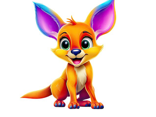 Vibrant Cartoon Kangaroo