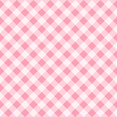 Gingham seamless pattern.Checkered tartan plaid repeat pattern in Pink.Geometric vector illustration background wallpaper
