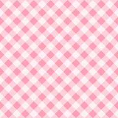 Gingham seamless pattern.Checkered tartan plaid repeat pattern in Pink.Geometric vector illustration background wallpaper