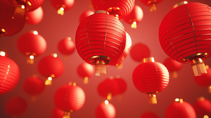 Chinese new year red lantern pictures
 - obrazy, fototapety, plakaty